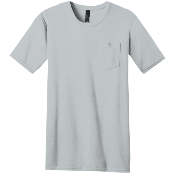 District Very Important Tee ® with Pocket, Light Heather Grey, Front view