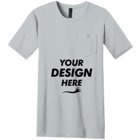 District Very Important Tee ® with Pocket, Light Heather Grey, Front view, Mockup