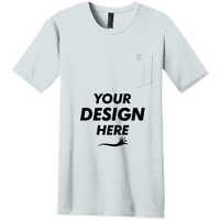 District Very Important Tee ® with Pocket, White, Front view, Mockup