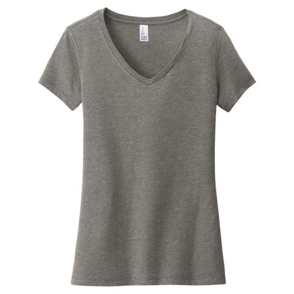 District Women's Very Important Tee ® V Neck, Grey Frost, Front view