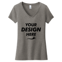 District Women's Very Important Tee ® V Neck, Grey Frost, Front view, Mockup