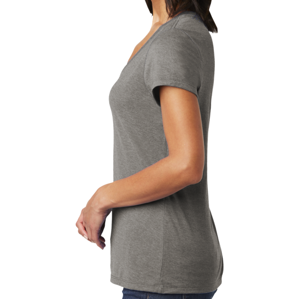 District Women's Very Important Tee ® V Neck, Grey Frost, Left Sleeve view