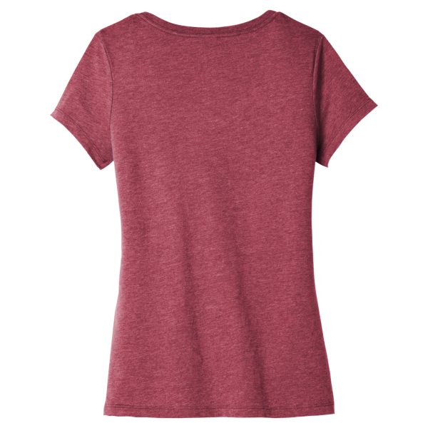 District Women's Very Important Tee ® V Neck, Heathered Cardinal, Back view