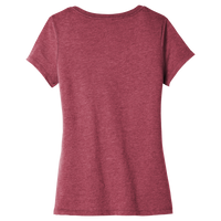 District Women's Very Important Tee ® V Neck, Heathered Cardinal, Back view