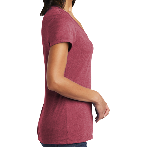 District Women's Very Important Tee ® V Neck, Heathered Cardinal, Right Sleeve view