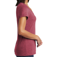 District Women's Very Important Tee ® V Neck, Heathered Cardinal, Right Sleeve view