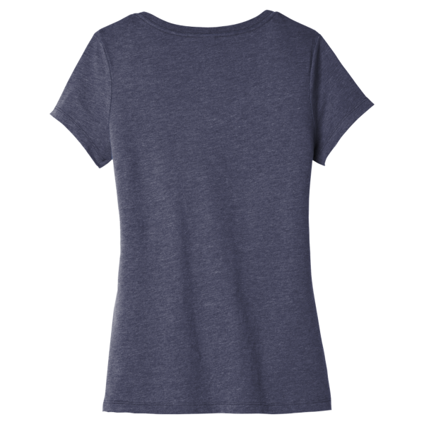 District Women's Very Important Tee ® V Neck, Heathered Navy, Back view