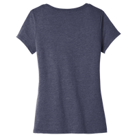 District Women's Very Important Tee ® V Neck, Heathered Navy, Back view