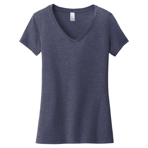 District Women's Very Important Tee ® V Neck, Heathered Navy, Front view