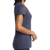 District Women's Very Important Tee ® V Neck, Heathered Navy, Right Sleeve view