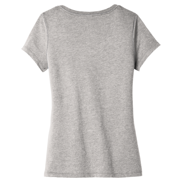 District Women's Very Important Tee ® V Neck, Light Heather Grey, Back view