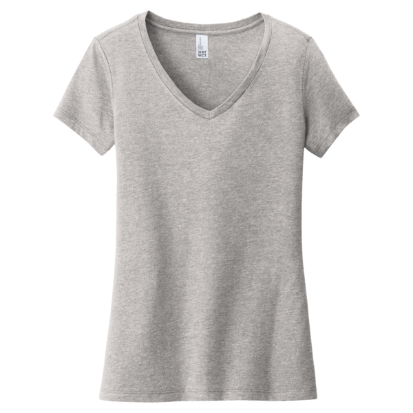 District Women's Very Important Tee ® V Neck, Light Heather Grey, Front view