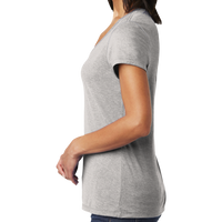 District Women's Very Important Tee ® V Neck, Light Heather Grey, Left Sleeve view