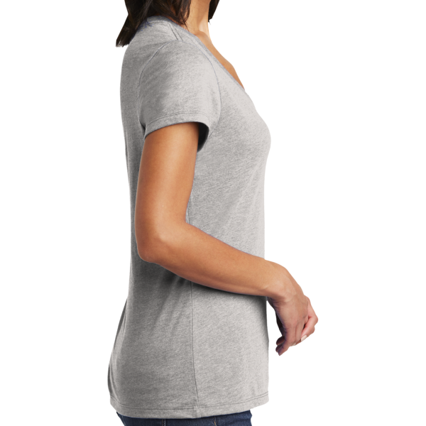 District Women's Very Important Tee ® V Neck, Light Heather Grey, Right Sleeve view