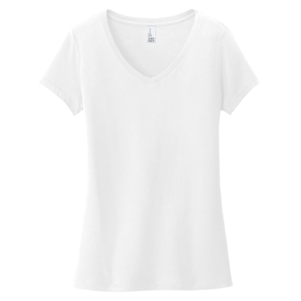 District Women's Very Important Tee ® V Neck, White, Front view