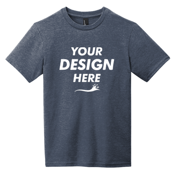 District Youth Very Important Tee ®, Heathered Navy, Front view, Mockup