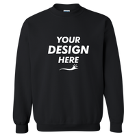Gildan Heavy Blend™ Crewneck Sweatshirt, Black, Front view, Mockup