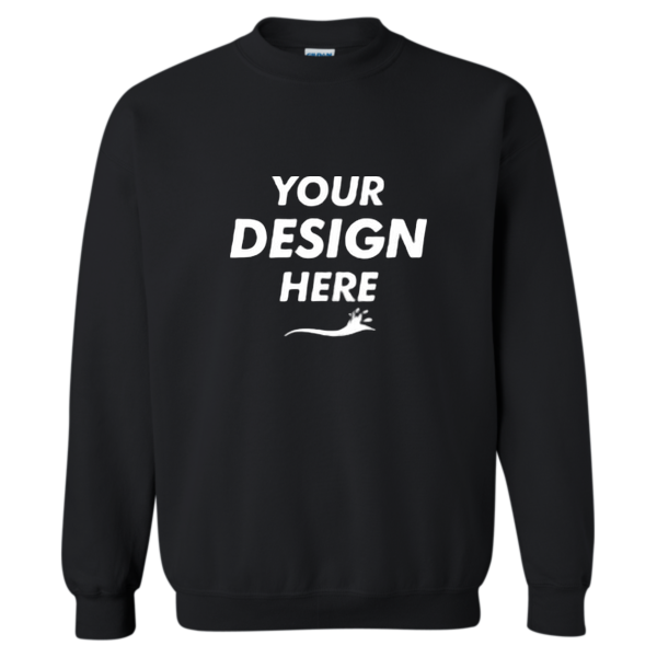 Gildan Heavy Blend™ Crewneck Sweatshirt, Black, Front view, Mockup