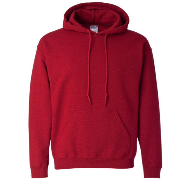 Gildan Heavy Blend™ Hooded Sweatshirt, Antique Cherry Red, Front view