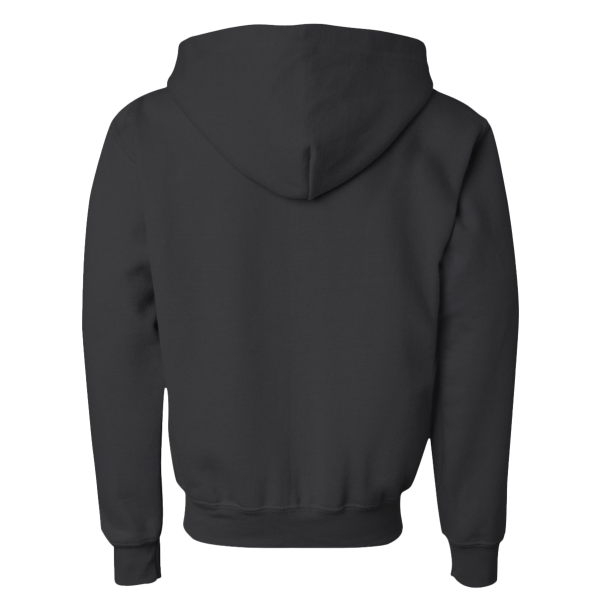 Gildan Heavy Blend™ Youth Full-Zip Hooded Sweatshirt, Black, Back view