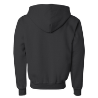 Gildan Heavy Blend™ Youth Full-Zip Hooded Sweatshirt, Black, Back view