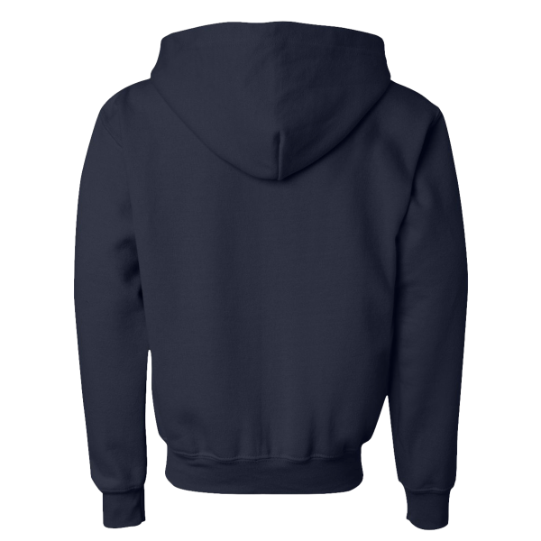 Gildan Heavy Blend™ Youth Full-Zip Hooded Sweatshirt, Navy, Back view