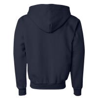 Gildan Heavy Blend™ Youth Full-Zip Hooded Sweatshirt, Navy, Back view