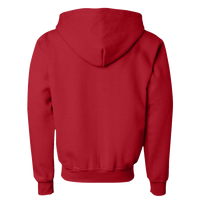 Gildan Heavy Blend™ Youth Full-Zip Hooded Sweatshirt, Red, Back view