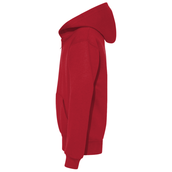 Gildan Heavy Blend™ Youth Full-Zip Hooded Sweatshirt, Red, Left Sleeve view