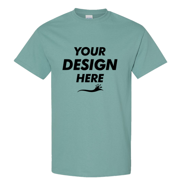 Gildan Heavy Cotton™ T-Shirt, Aquatic, Front view, Mockup