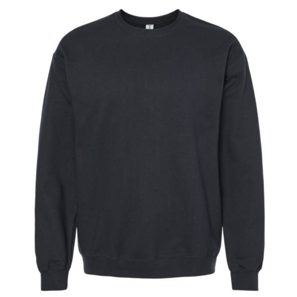 Gildan Softstyle® Midweight Crewneck Sweatshirt, Black, Front view