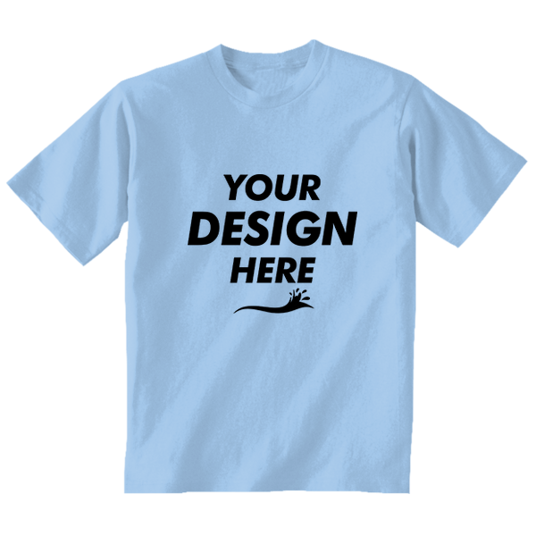 Gildan Toddler Heavy Cotton™ T-Shirt, Light Blue, Front view, Mockup