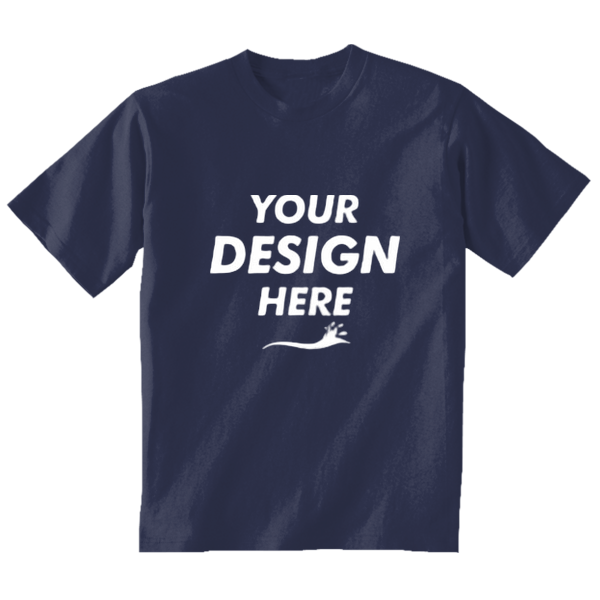 Gildan Toddler Heavy Cotton™ T-Shirt, Navy, Front view, Mockup