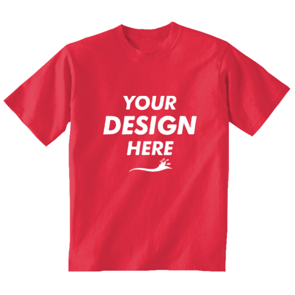 Gildan Toddler Heavy Cotton™ T-Shirt, Red, Front view, Mockup