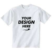 Gildan Toddler Heavy Cotton™ T-Shirt, White, Front view, Mockup