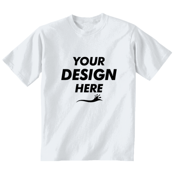 Gildan Toddler Heavy Cotton™ T-Shirt, White, Front view, Mockup
