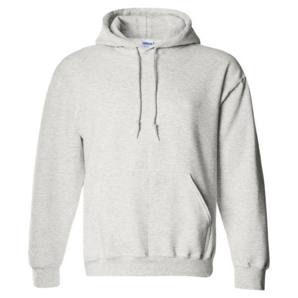Gildan Unisex DryBlend® Hooded Sweatshirt, Ash, Front view