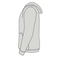 Gildan Unisex DryBlend® Hooded Sweatshirt, Ash, Left Sleeve (Long) view