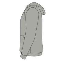Gildan Unisex DryBlend® Hooded Sweatshirt, Sport Grey, Left Sleeve (Long) view