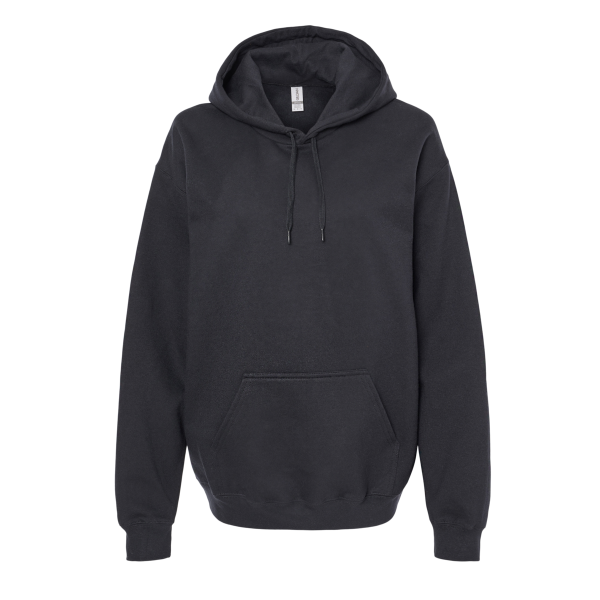 Gildan Unisex Softstyle® Midweight Hooded Sweatshirt, Black, Front view