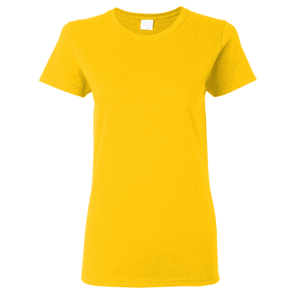 Gildan Women's Heavy Cotton™ T-Shirt, Gold, Front view