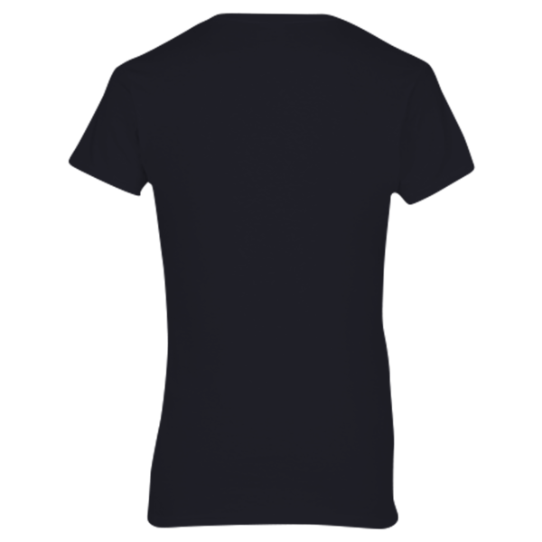 Gildan Women's Heavy Cotton™ V-Neck T-Shirt, Black, Back view