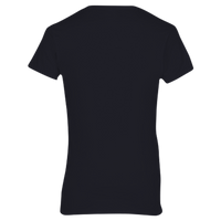 Gildan Women's Heavy Cotton™ V-Neck T-Shirt, Black, Back view
