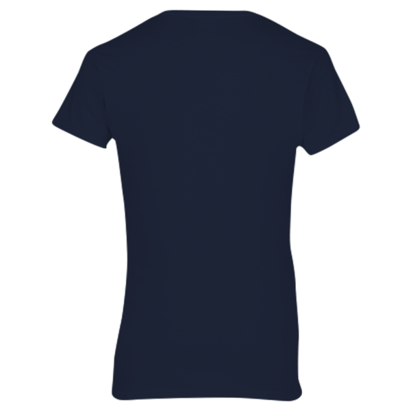 Gildan Women's Heavy Cotton™ V-Neck T-Shirt, Navy, Back view