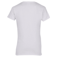Gildan Women's Heavy Cotton™ V-Neck T-Shirt, White, Back view