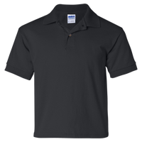 Gildan Youth DryBlend® Jersey Polo, Black, Front view