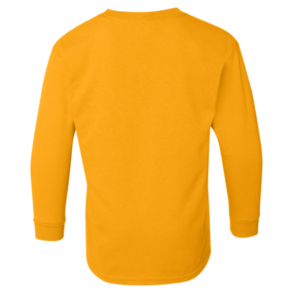 Gildan Youth Heavy Cotton™ Long Sleeve T-Shirt, Gold, Back view