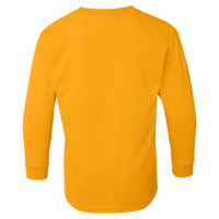 Gildan Youth Heavy Cotton™ Long Sleeve T-Shirt, Gold, Back view
