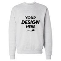 Hanes Unisex EcoSmart® Crewneck Sweatshirt, Ash, Front view, Mockup