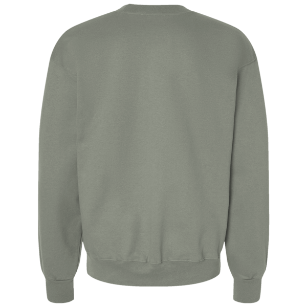 Hanes Unisex EcoSmart® Crewneck Sweatshirt, Stonewashed Green, Back view